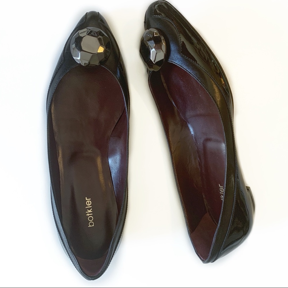 NEW Botkier Halla Black Patent Leather Flats 38